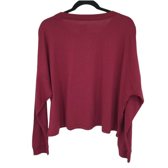 Friends Women's Long Sleeve Casual Merlot Cropped Graphic Tee Choose Sizes - Picture 2 of 7
